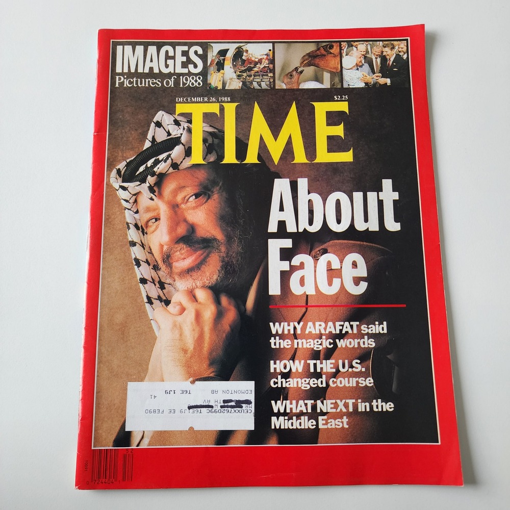 Time Magazine December 26 1988 Yasser Arafat News Politics‎ 80s Palestine PLO